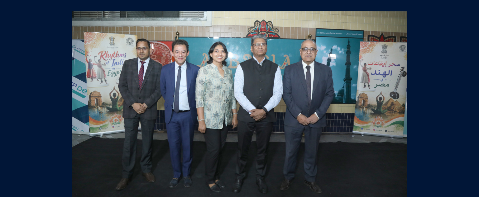 Ambassador Suresh Reddy with dignatries from Ministries of Transport and Culture during the cultural performance (May 6, 2026)