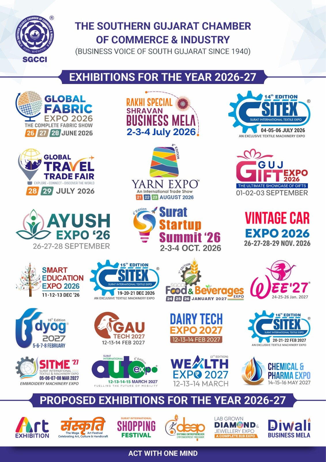 SGCCI Exhibition Calendar 2026-27