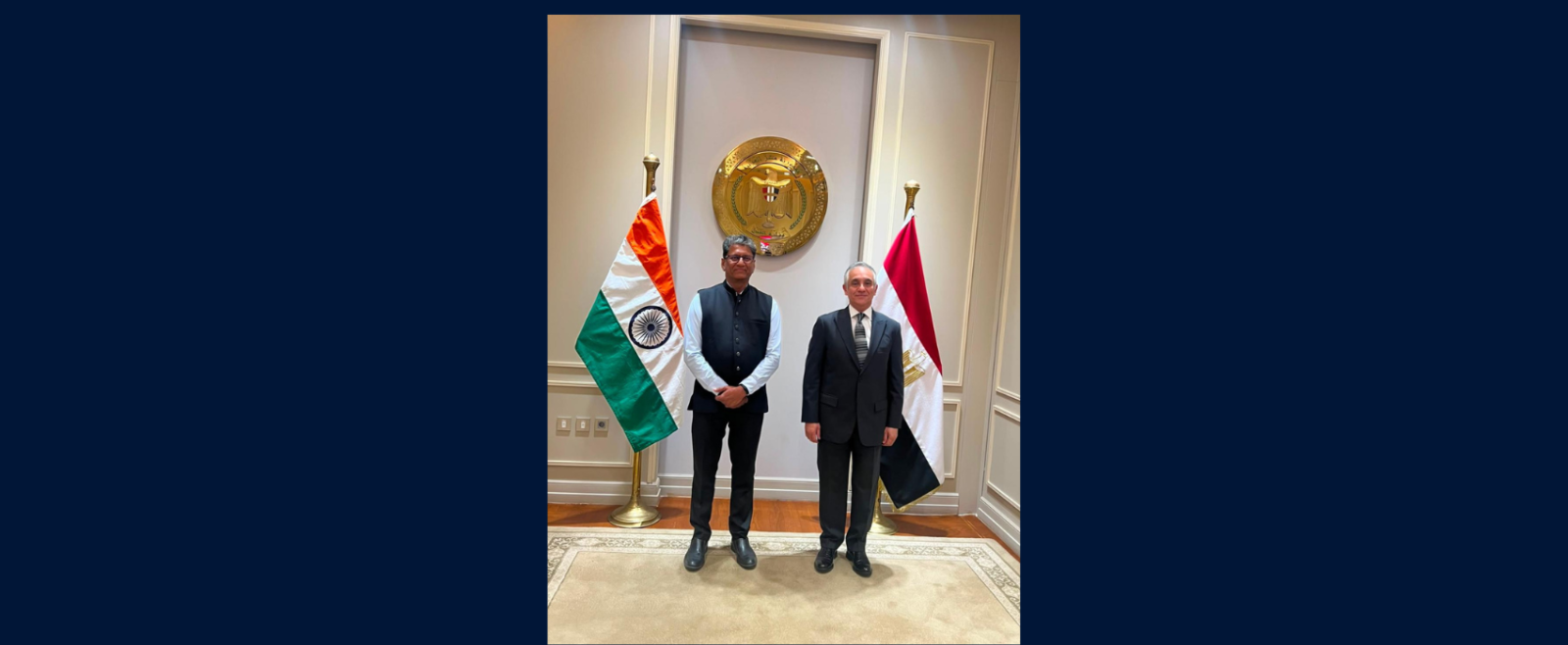 Ambassador Suresh Reddy met H.E. Judge Mahmoud Helmy El-Sherif, the Egyptian Minister of Justice