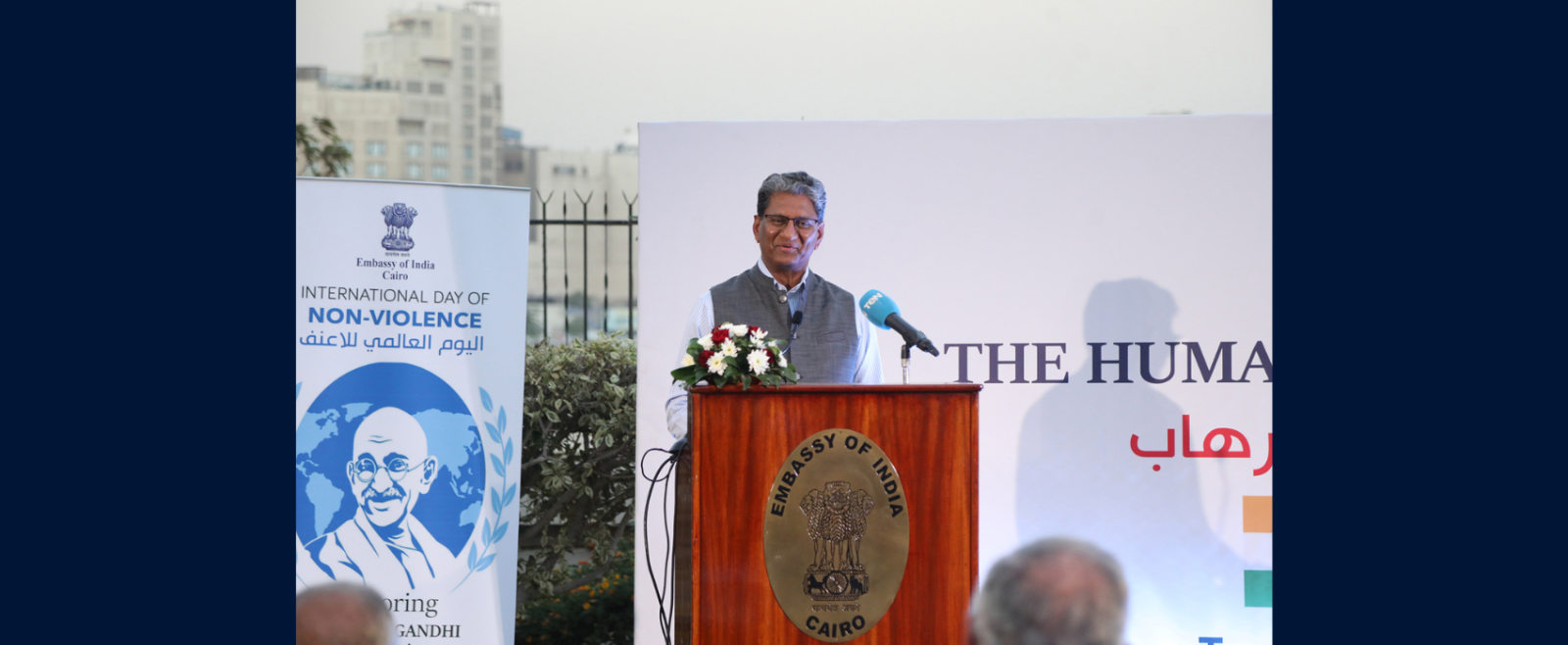 Ambassador Suresh Reddy addressing the gathering during the seminar entitled Human Cost of Terrorism