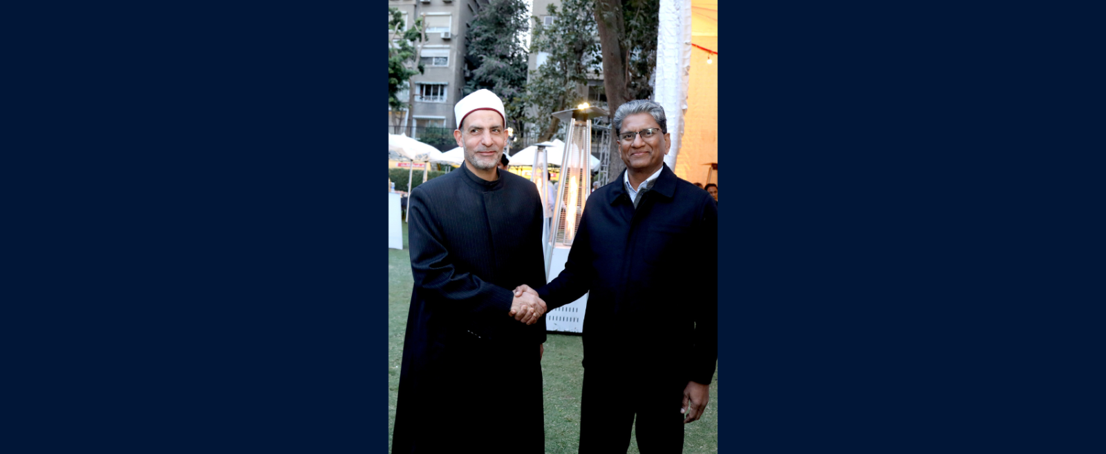 Ambassador Suresh Reddy with the Iftar party Chief Guest Dr. Ali Omar Al-Farouq, Fatwa Secretary, March 10, 2026