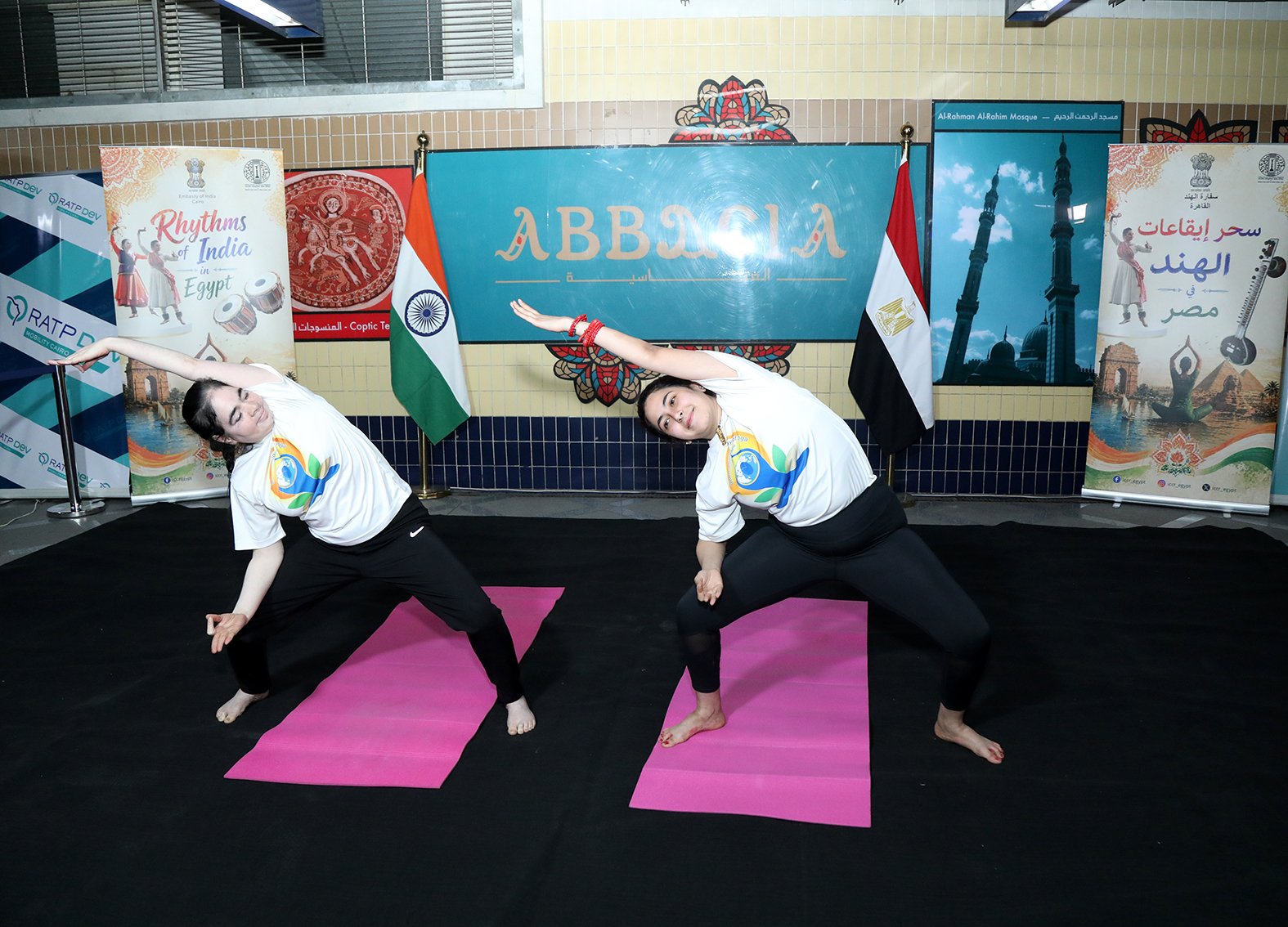 Glimpses of the cultural performance and yoga flash mob at Abbasiya  Metro Station (May 6, 2026)