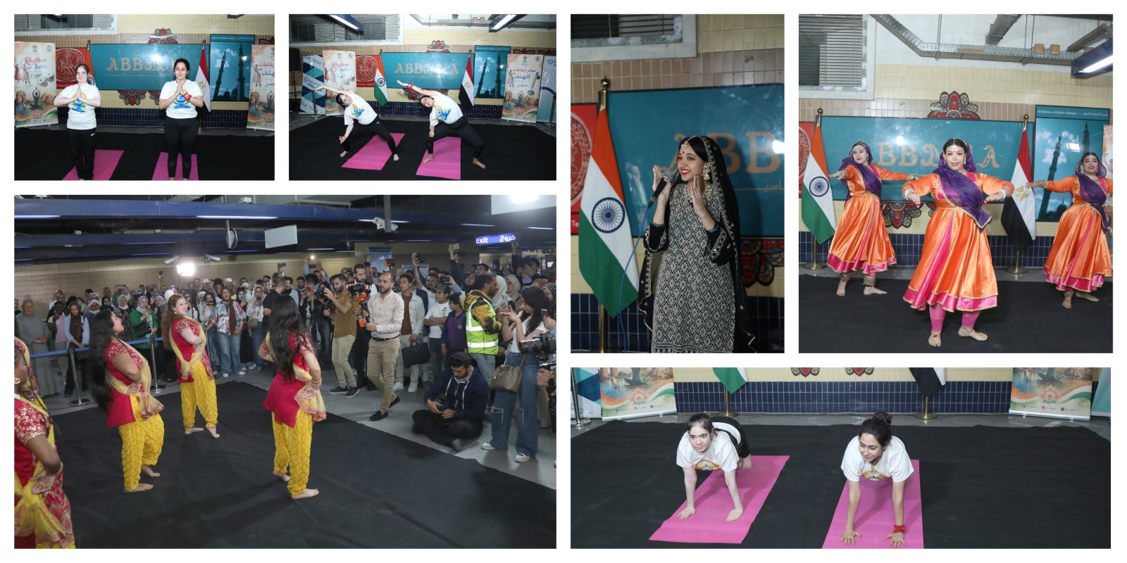 Glimpses of the cultural performance and yoga flash mob at Abbasiya  Metro Station (May 6, 2026)