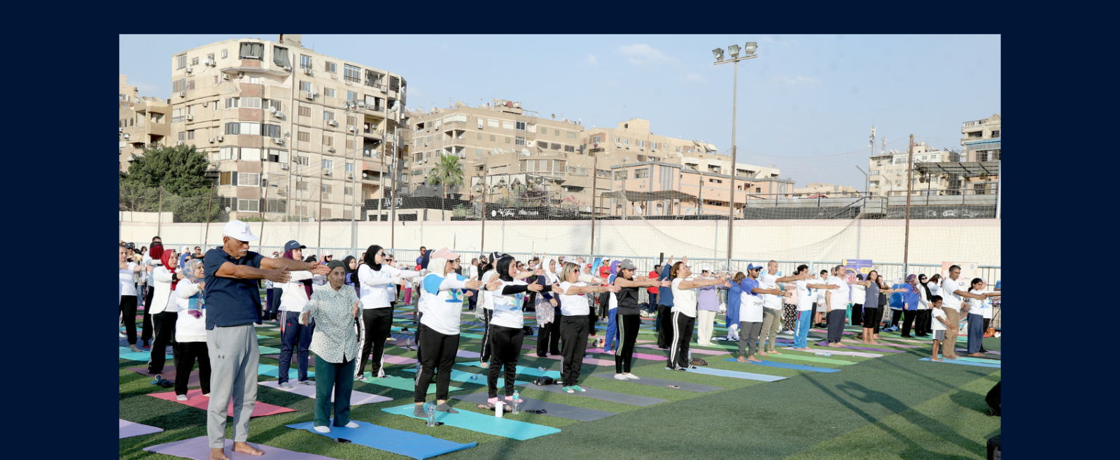 Yoga curtain raiser event at El Nasr Sporting Club on May 22, 2026.
