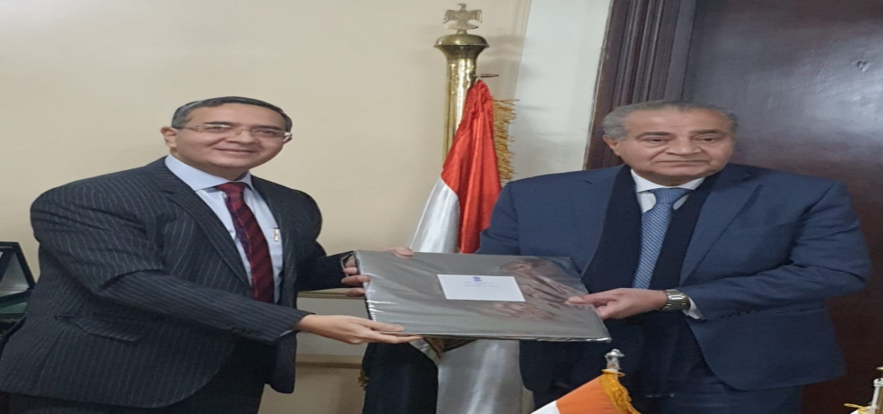 Ambassador Ajit Gupte called on the Egyptian Minister of Supply & Internal Trade, H.E. Dr. Ali Al-Meselhi on 24 January 2022