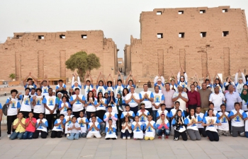 Curtain Raiser for International Day of Yoga at Karnak Temple, Luxor (19 June 2022)
