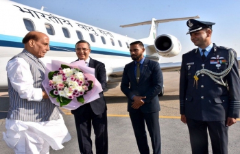 Hon’ble Raksha Mantri, Shri Rajnath Singh arrived in Cairo (18 September 2022)