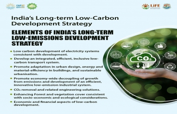 Shri Bhupender Yadav,  Minister for Environment, Forest & Climate Change Long-term Strategy for Low-Carbon Development on 14 Nov 2022 at COP27.