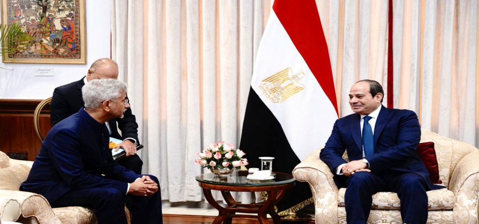 Minister of External Affairs, H.E. Dr. S. Jaishankar called on President of Egypt, H.E. Abdel Fattah El-Sisi 