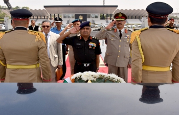 Chief of Army Staff of India, Gen Manoj Pande laid a wreath at the Memorial of Unknown Soldier in Nasr City