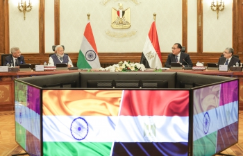 Prime Minister’s meeting with “India Unit” of the Egyptian Cabinet headed by Prime Minister of Egypt