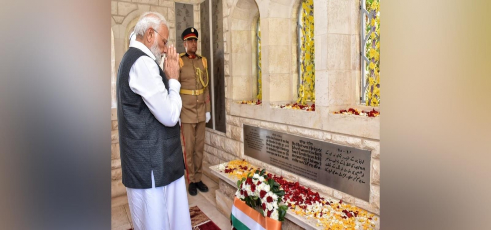 Prime Minister Shri Narendra Modi visited the Heliopolis Commonwealth War Grave Cemetery in Cairo during his State Visit to Egypt