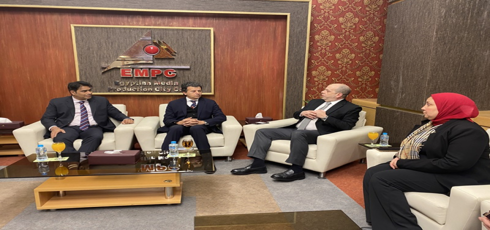 JS, MoIB India, Shri Prithul Kumar visited the Egyptian Media Production City to explore possible collaboration and also the participation in WAVES2025