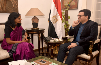 Cd'A Ms. C. Sushma called on H.E. Dr. Ahmed Fouad Hano, Minister of Culture of Egypt and disucssed Egypt's participation in WAVES 2025 (16 March 2025)