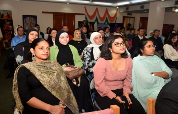 75th ICCR Foundation Day celebrations by MACIC. Cd'A Ms. C Sushma, distinguished ICCR alumni Dr. Nader Moustafa, Hon’ble Member of Parliament & Prof. Ahmad Qadi, former Head of Urdu department, Al Azhar spoke about ICCR's role in cultural exchanges between India and Egypt.