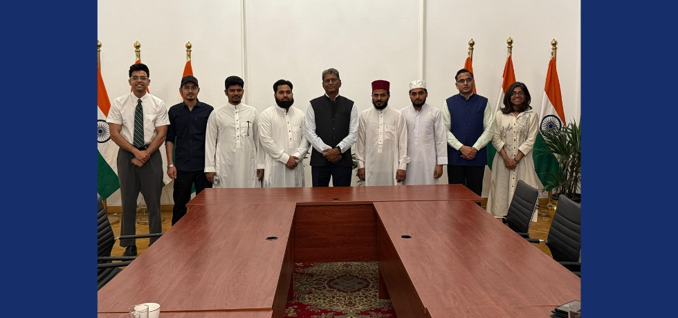 Meeting with Indian Students from Al Azhar University at Embassy of India, Cairo