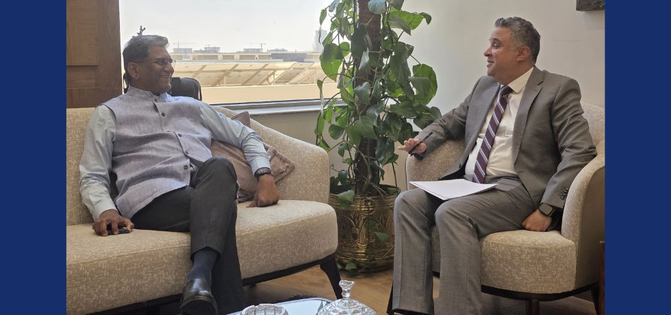 Ambassador Shri S K Reddy engaged in an insightful and productive discussion with H.E. Ambassador Mohamed El Molla, Assistant Foreign Minister of Egypt, at the New Administrative Capital