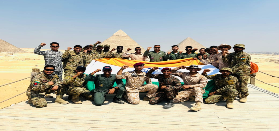 1- Indian Paratroopers soared over the legendary Pyramids of Giza during ExBrightStar 25